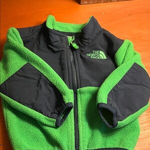 The North Face Kids Green and Navy Puffer Jacket